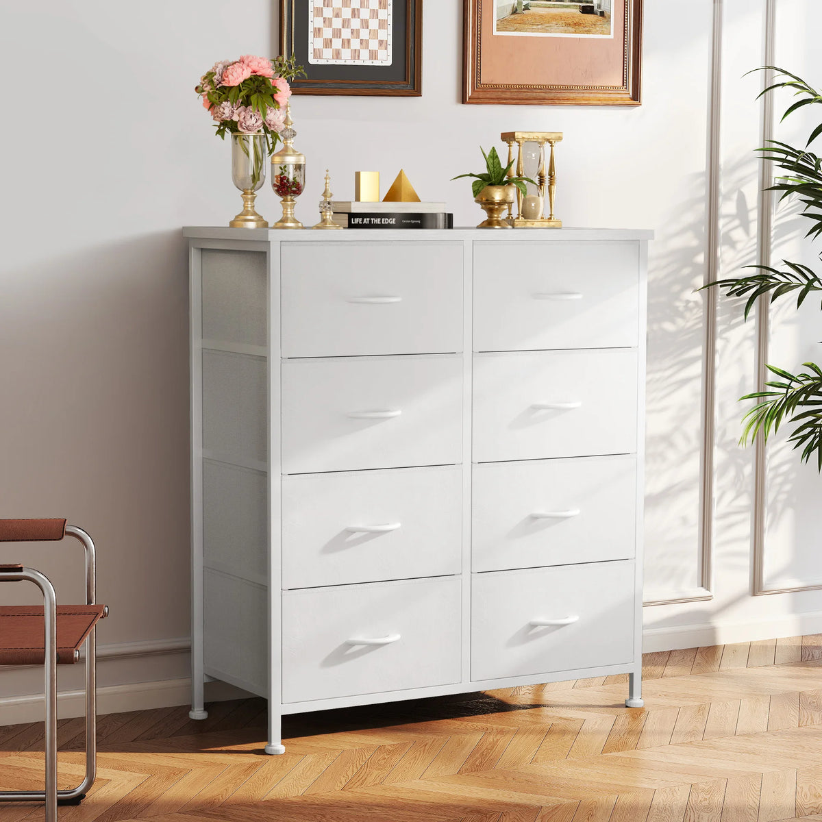 JHK Children's Dresser With Fabric Drawers Storage Cabinet