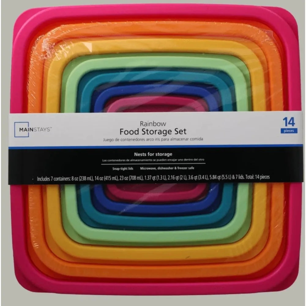 Plastic Food Storage Container Set For Kitchen Organization