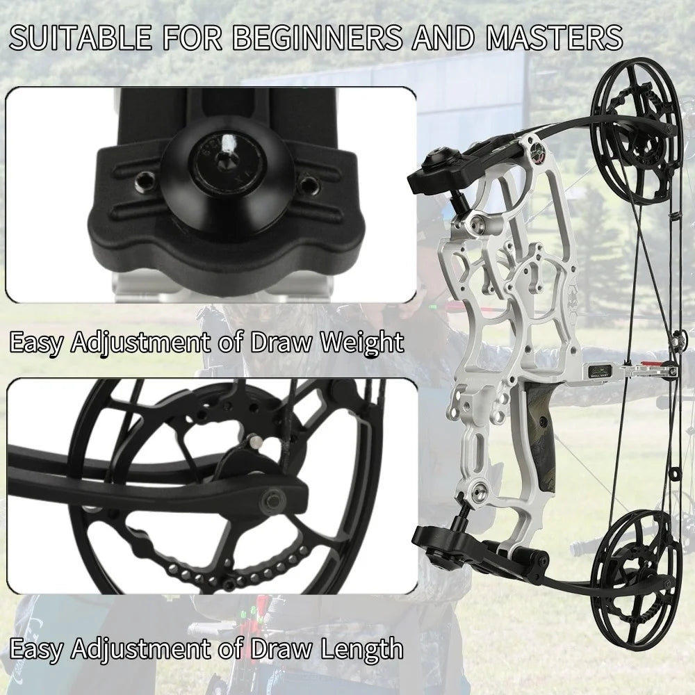 Adjustable Compound Bow And Arrow Kit For Hunting Archery Practice