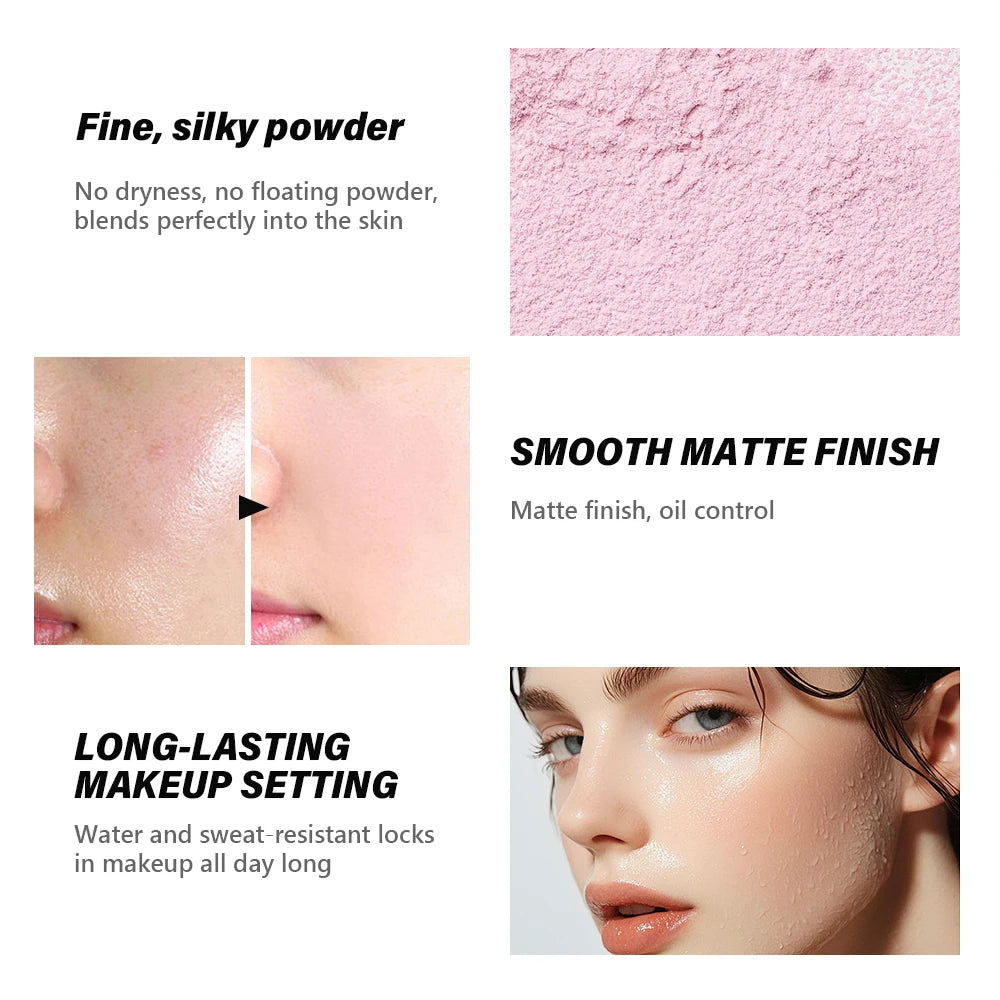 Lakerain Loose Baking Setting Powder Mattifying Waterproof Face Makeup
