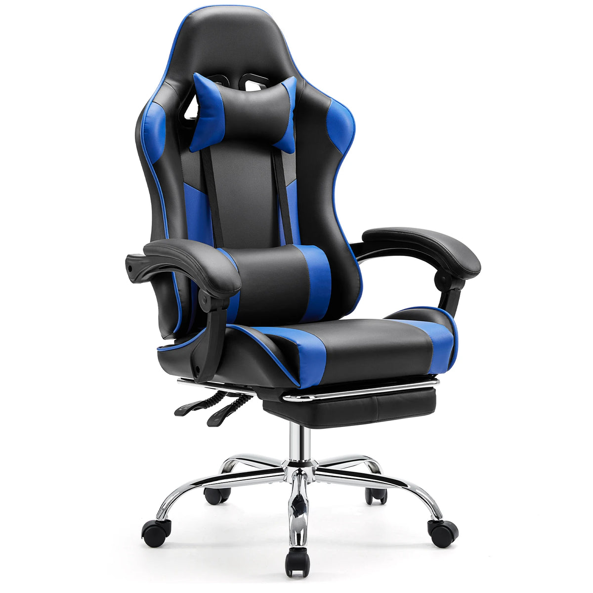 MCQ Ergonomic Gaming Chair With Adjustable Height And Footrest