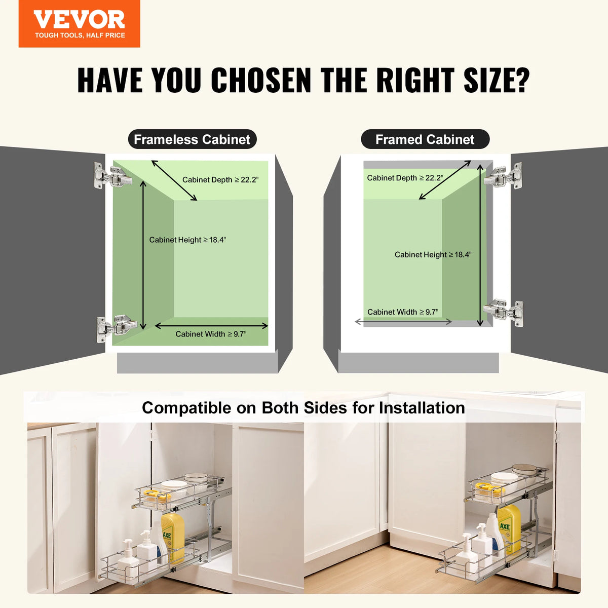 Heavy Duty Pull Out Kitchen Cabinet Organizer Storage Drawer