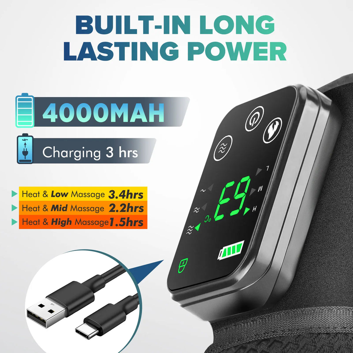 Electric Heating Knee And Neck Massager With Vibration Therapy