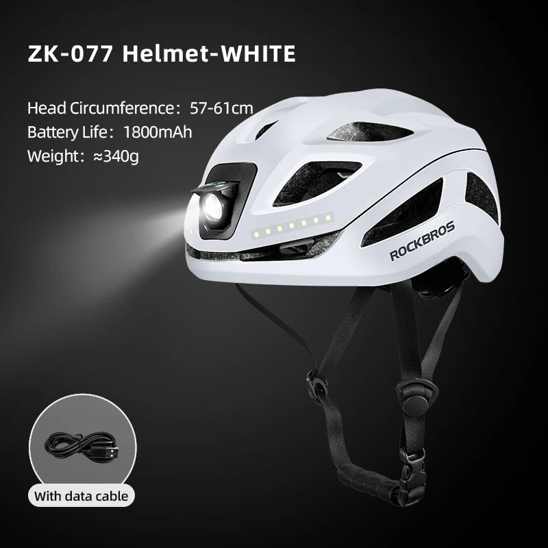 Rockbros Rechargeable Led Cycling Front Light For Bicycle Riding