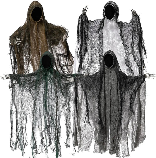 Halloween Hanging Faceless Ghost Decoration Set For Outdoors