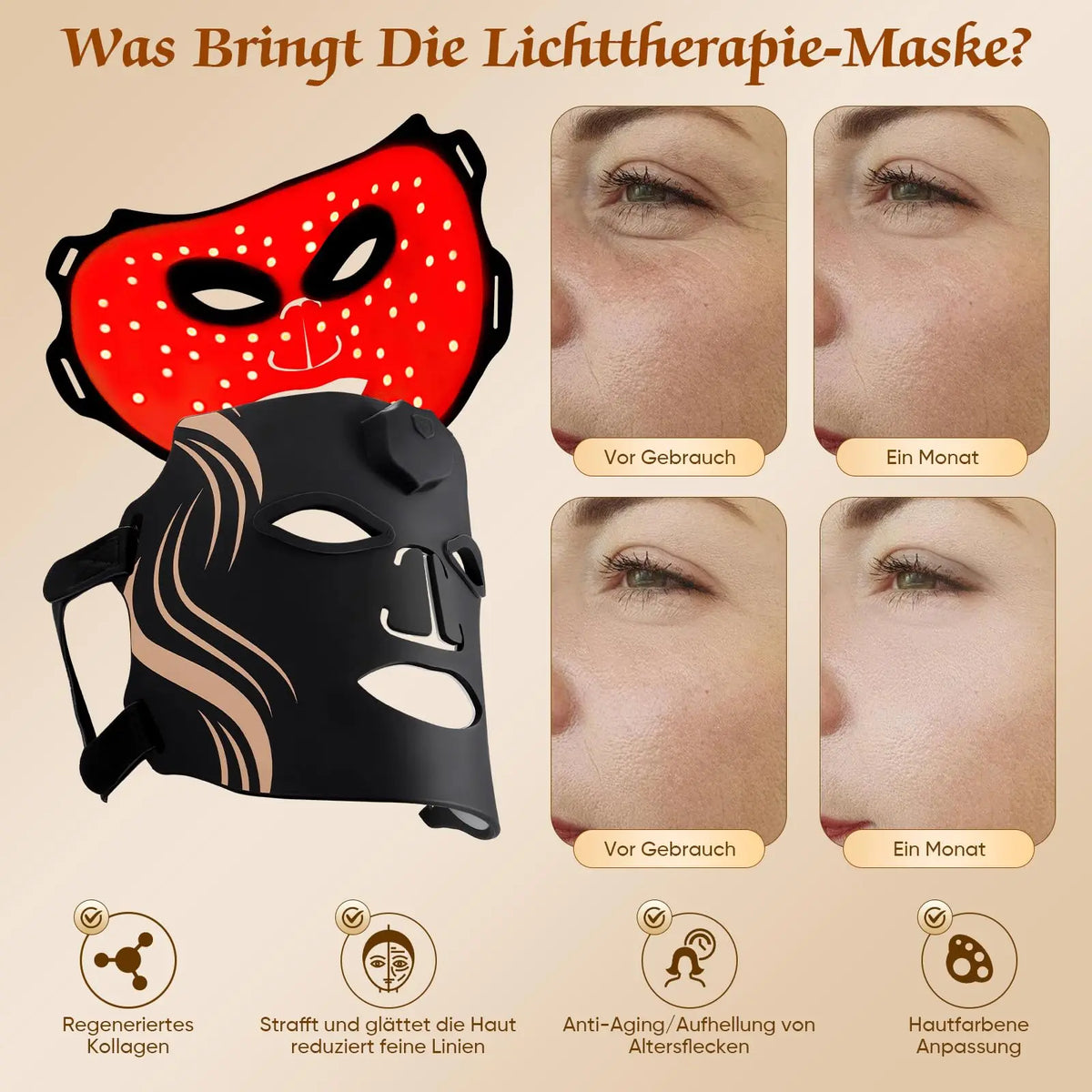 UBilli Silicone LED Facial Mask Seven Color Light Therapy For Skin