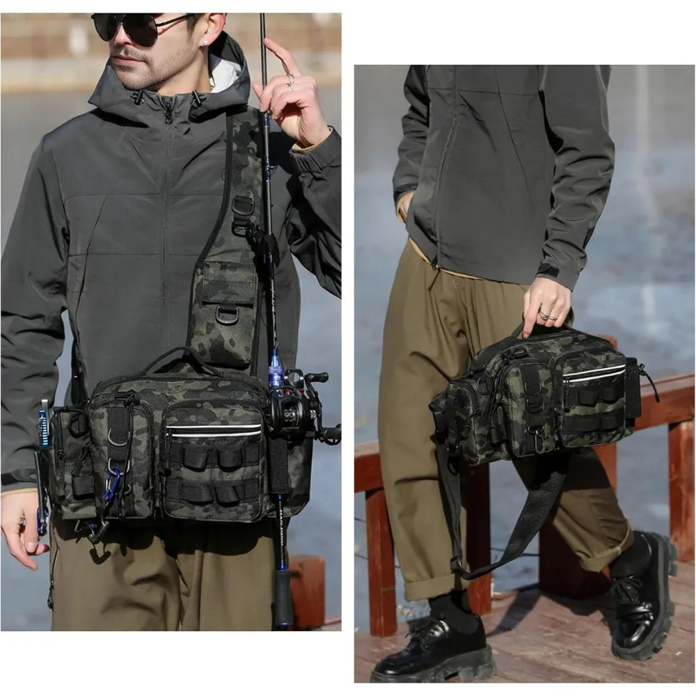 Nylon Fishing Tackle Waist Bag For Camping And Hiking