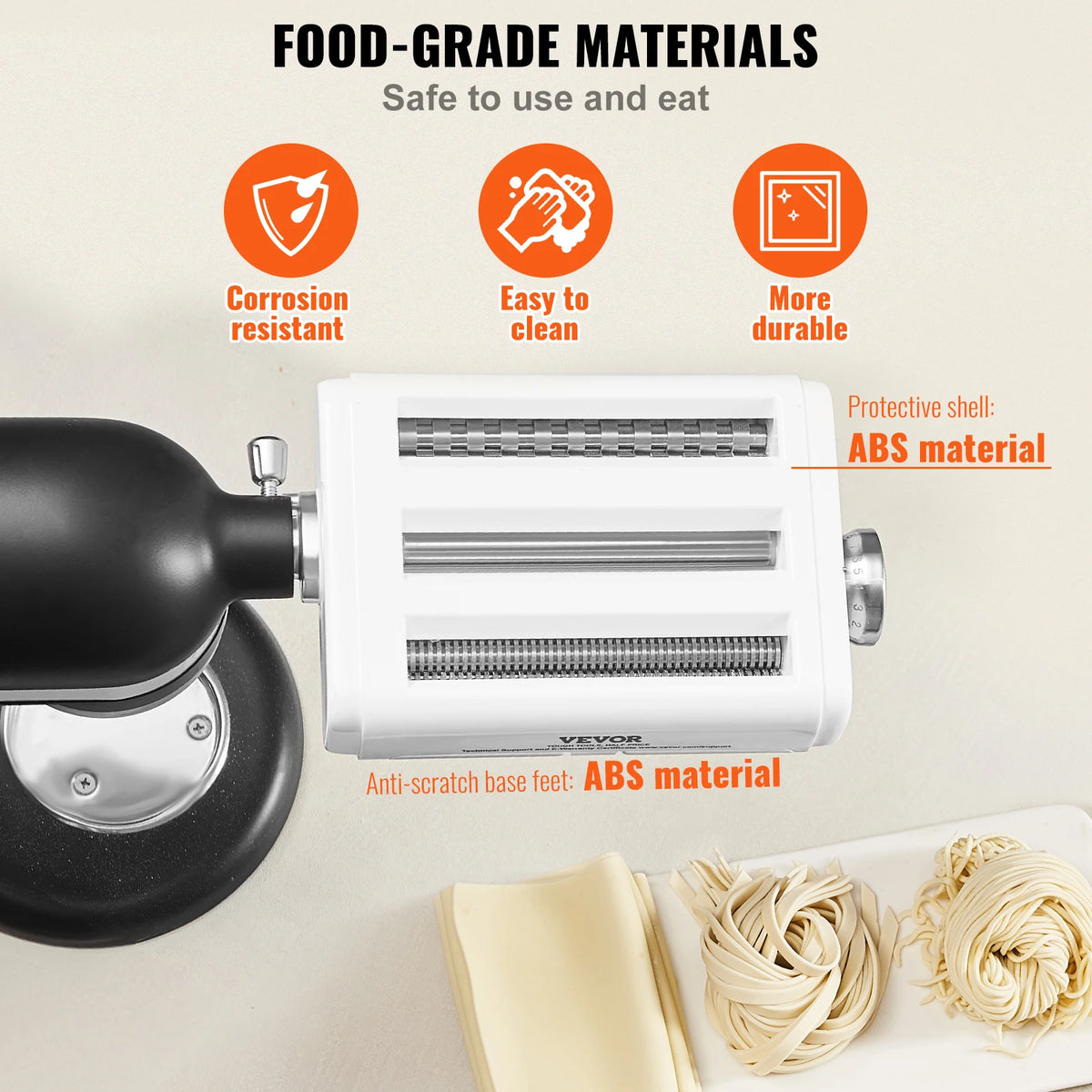 SucceBuy Stainless Steel Pasta Roller Attachment For KitchenAid Mixer