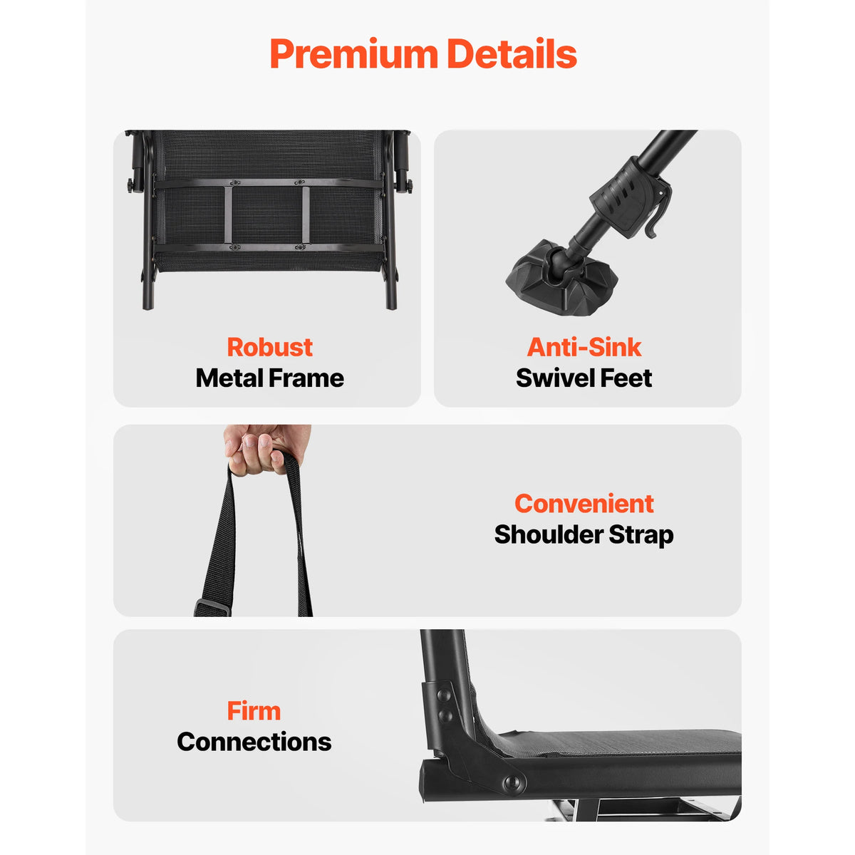 SucceBuy 360 Silent Swivel Hunting Chair Steel Frame