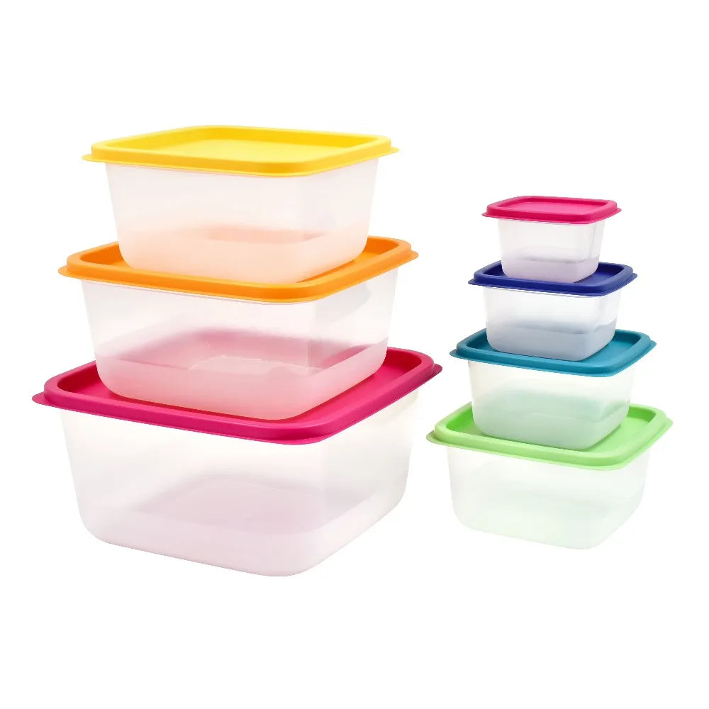 Plastic Food Storage Container Set For Kitchen Organization