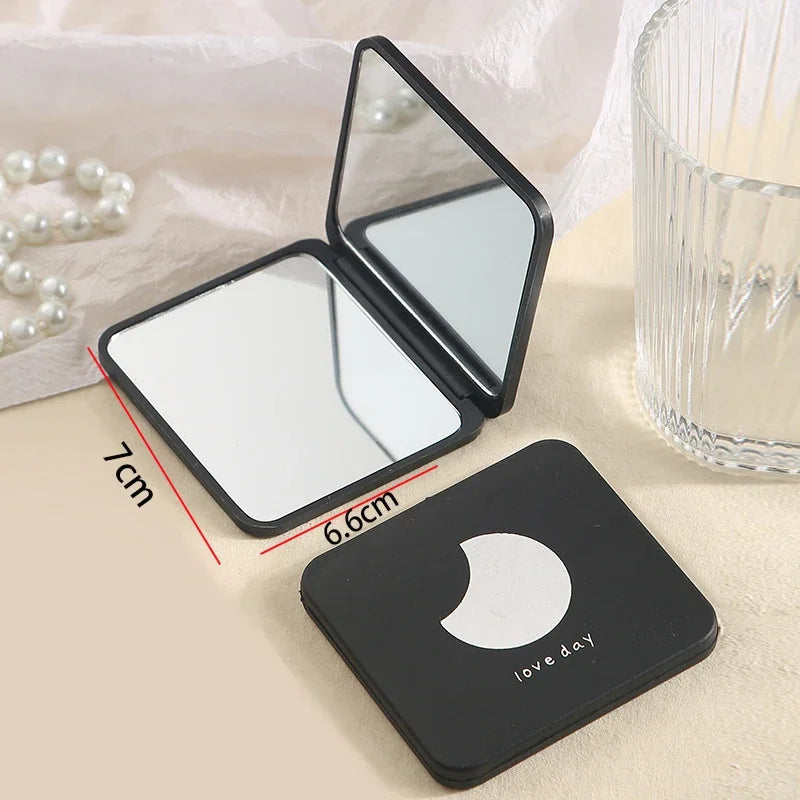 Portable Folding Handheld Makeup Mirror For Desk And Travel