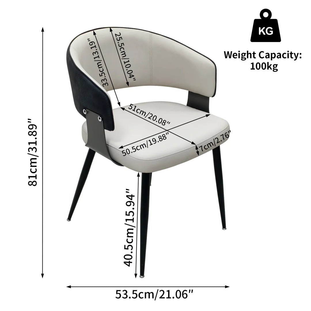 Luvodi Crocodile Textured Microfiber Leather Dining Chair