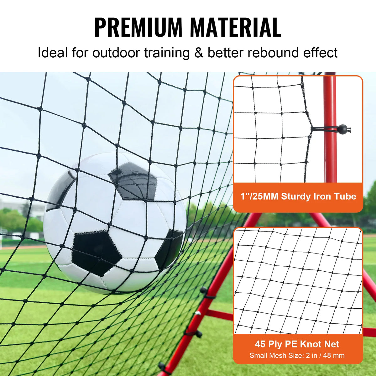 Adjustable Portable Soccer Rebounder Net Football Training Gear