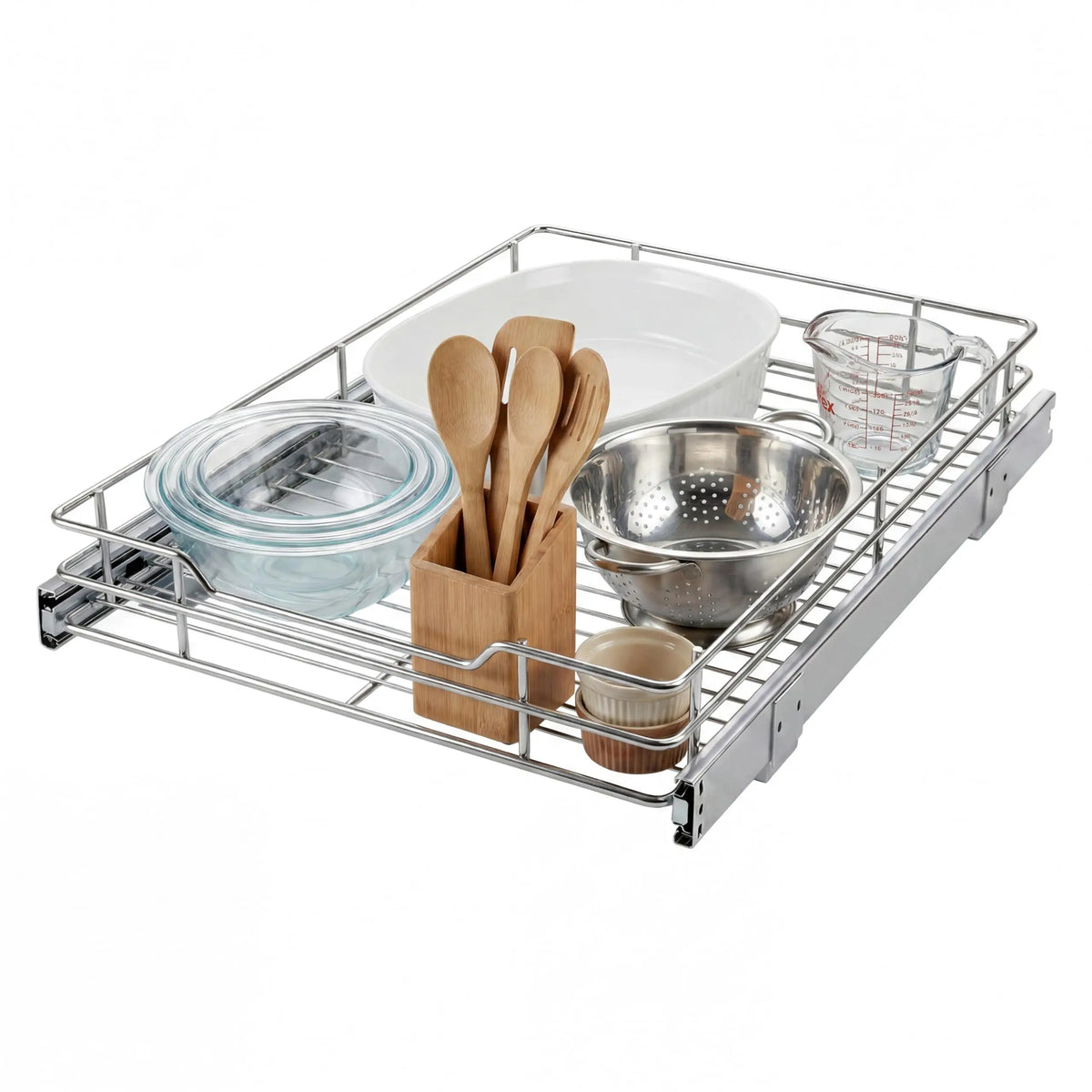 HiMISS Heavy Duty Stainless Steel Pull Out Cabinet Organizer