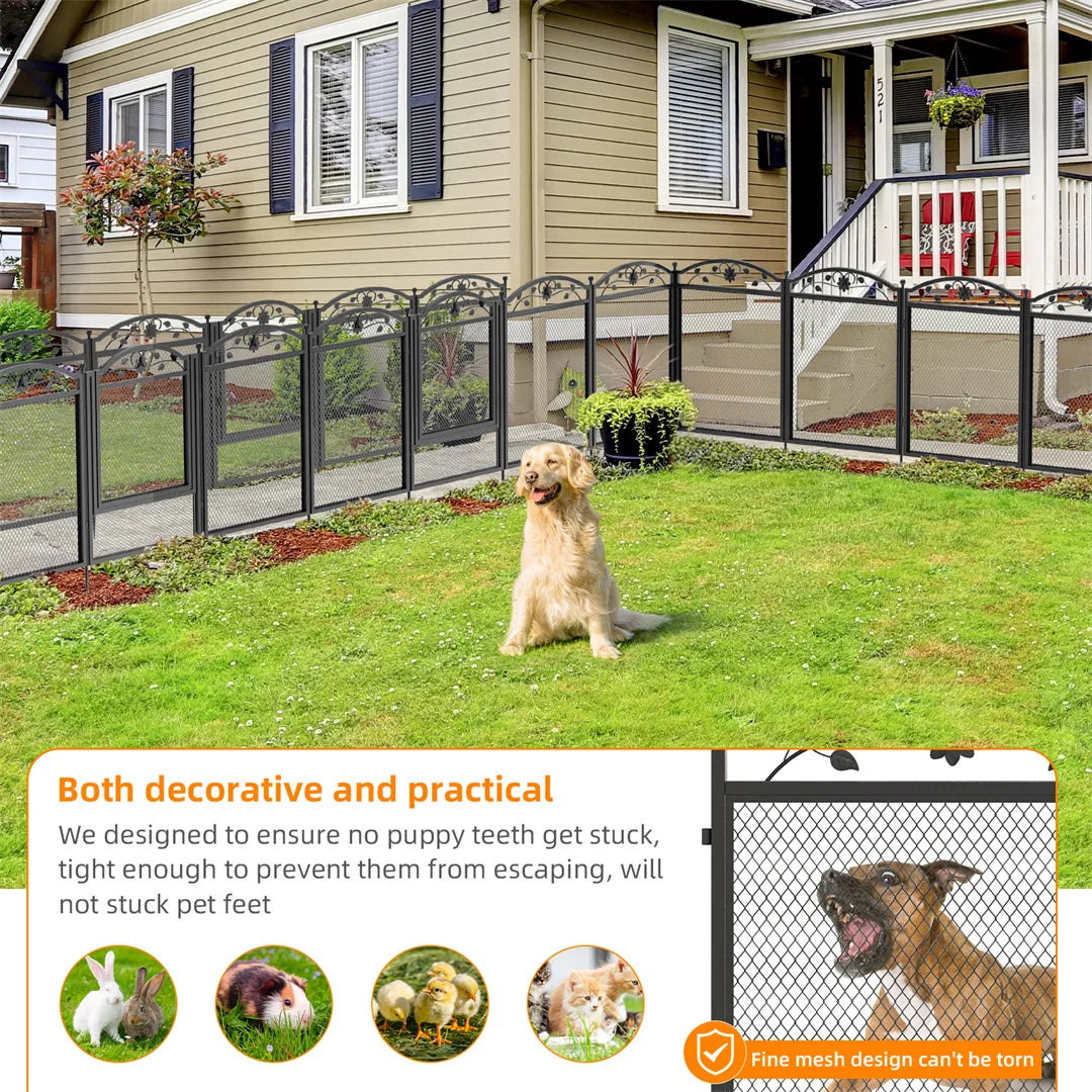 BINGOPAW Heavy Duty Metal Dog Playpen Outdoor Indoor Fence