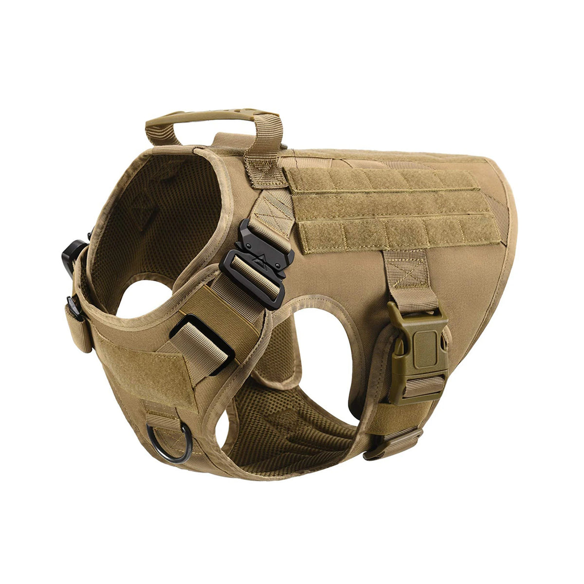 Nylon Tactical Dog Harness With Molle Pouches And Quick Release