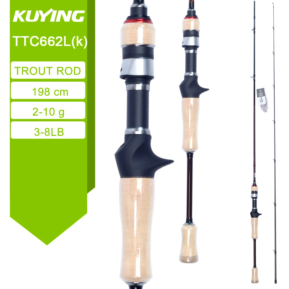 Kuying Teton Carbon Fishing Rod For Casting And Spinning