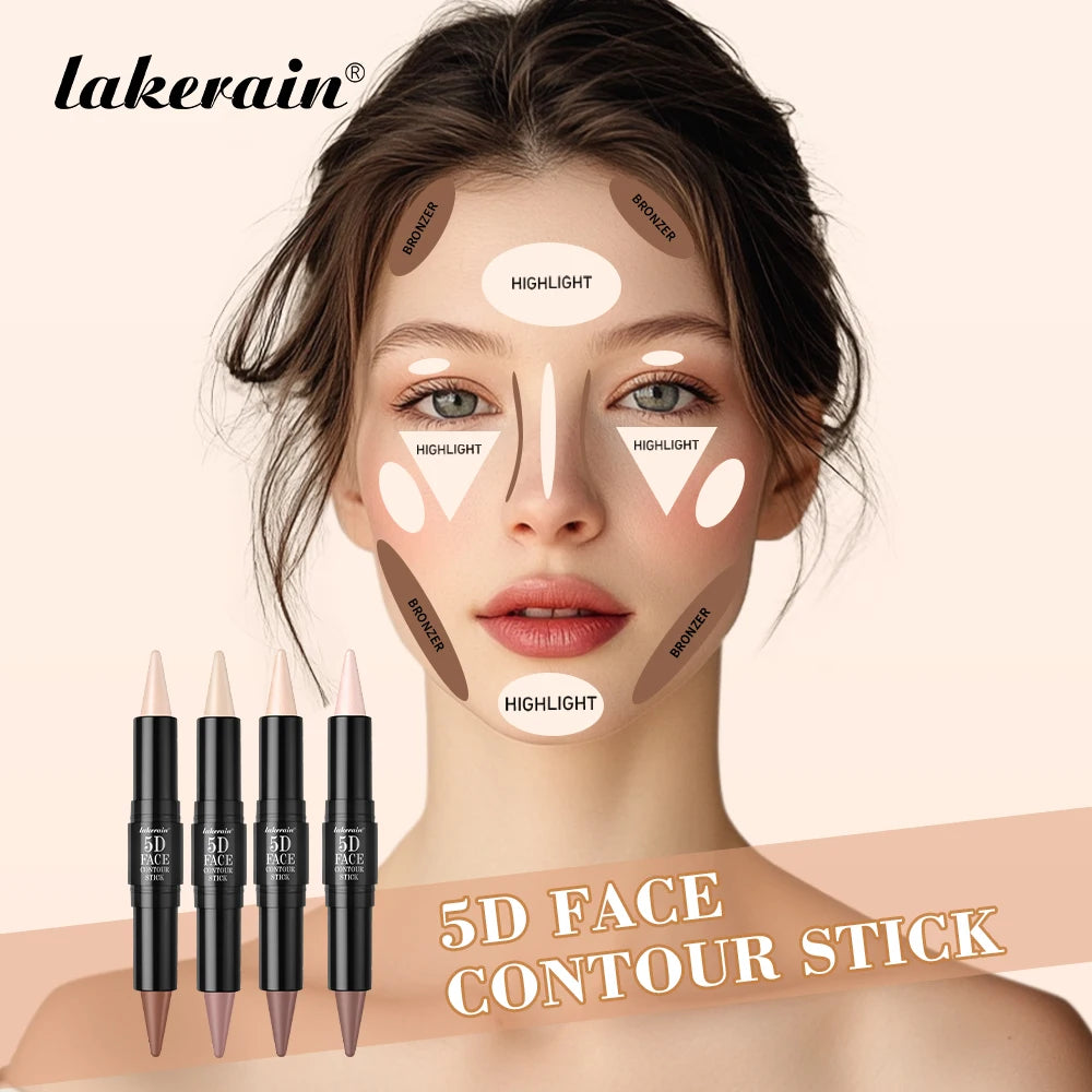 Lakerain Dual Ended Waterproof Contour And Highlighter Stick Pen