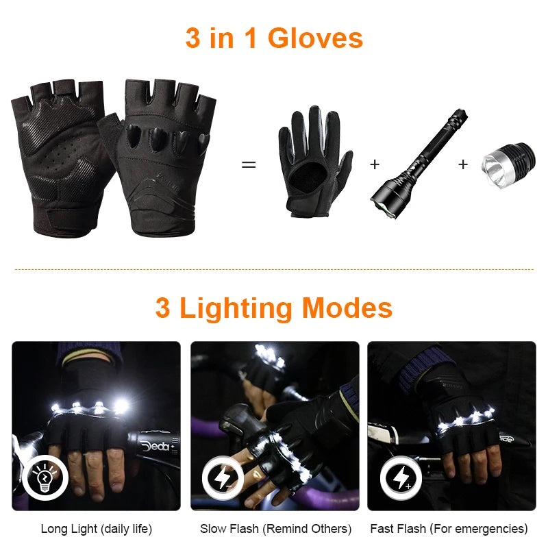 Daywolf Led Touch Screen Lighting Gloves For Outdoor Sports