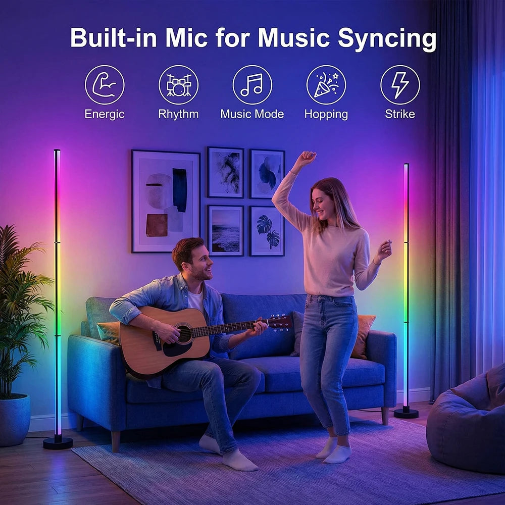 DUMILOO Smart LED Floor Lamp Featuring RGB And App Control