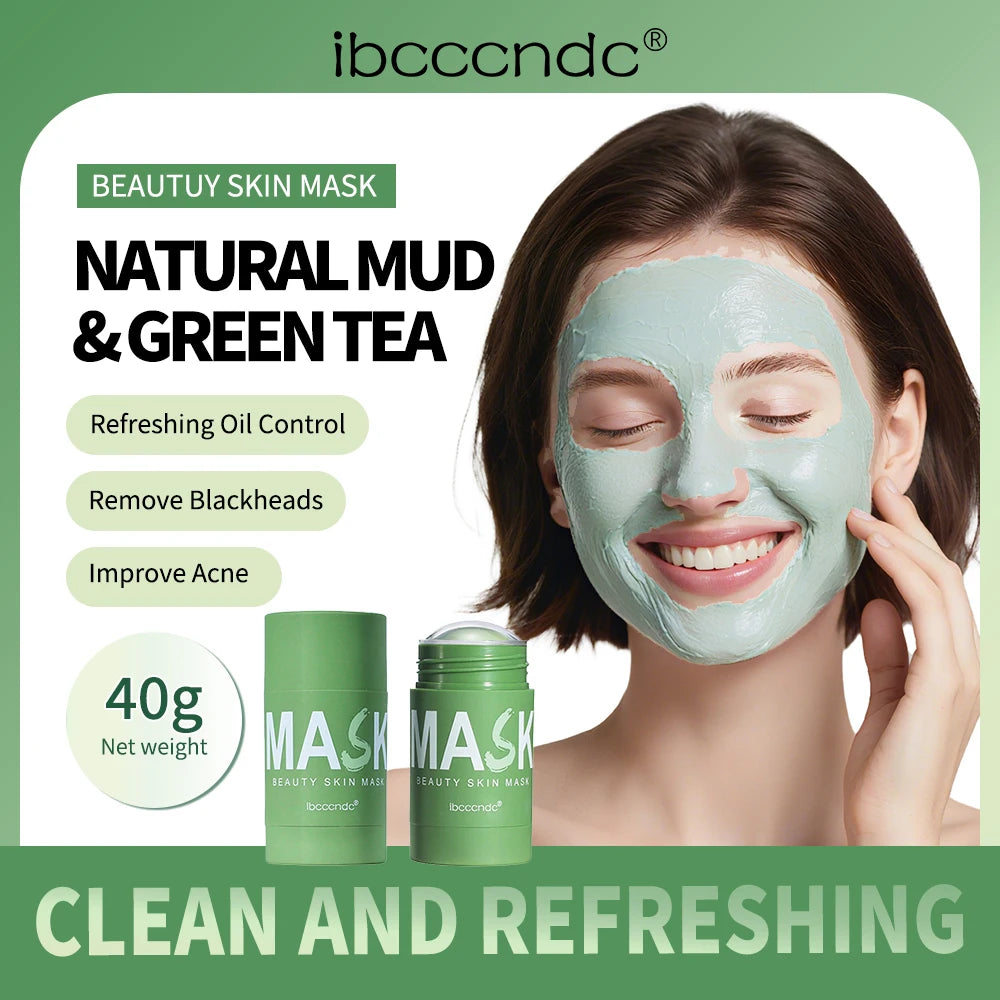 Green Tea Cleansing Mask Stick For Oily Face Pore Control