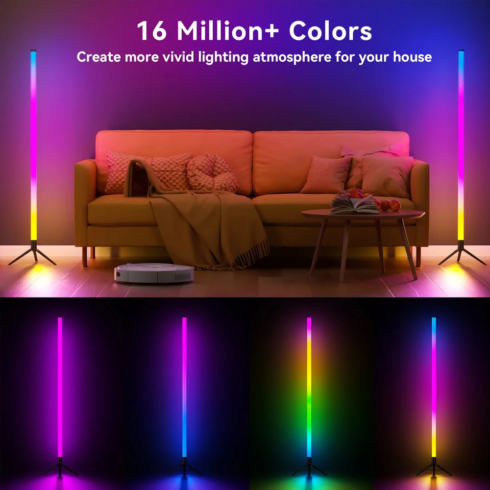 Dumiloo RGB Tripod Floor Lamp Remote Control Dimmable LED Lights
