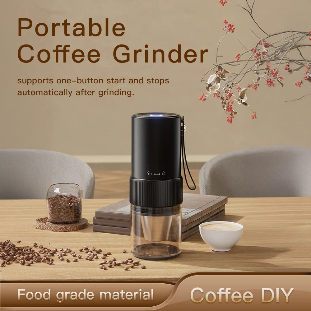 Portable Electric Conical Burr Coffee Grinder With Auto Stop