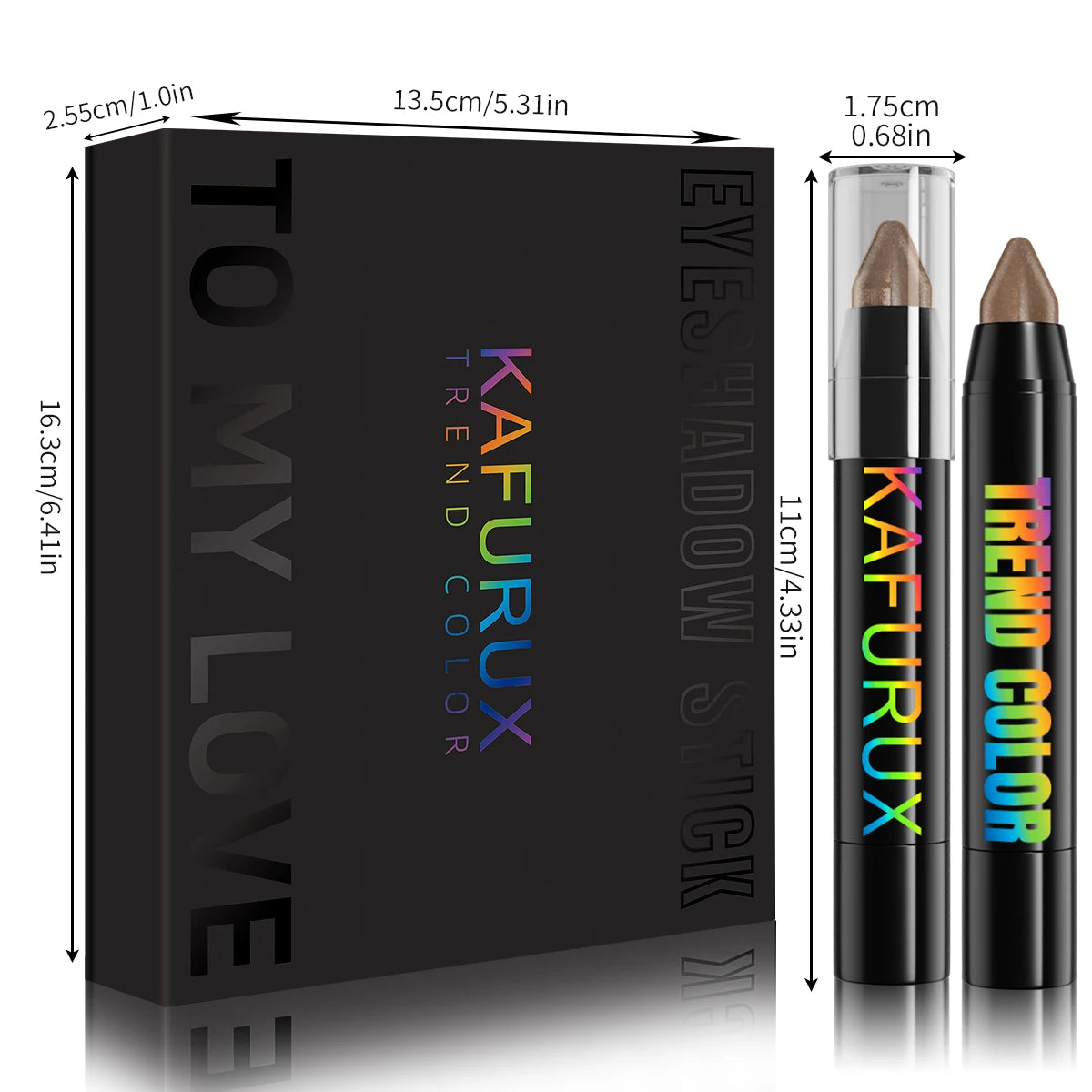 KAFURUX Premium Pearlescent Eyeshadow Set Waterproof Shimmer Highlighter