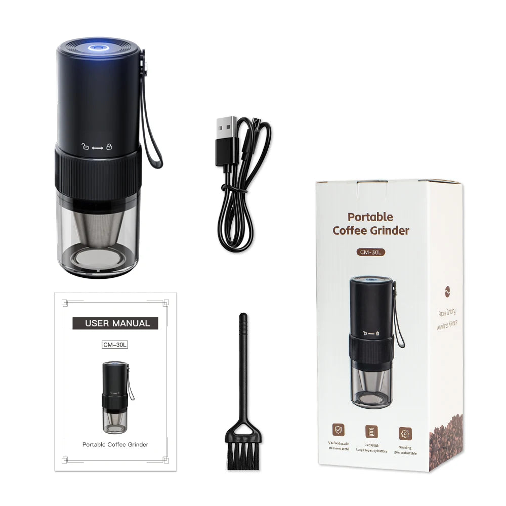 Portable Electric Conical Burr Coffee Grinder With Auto Stop