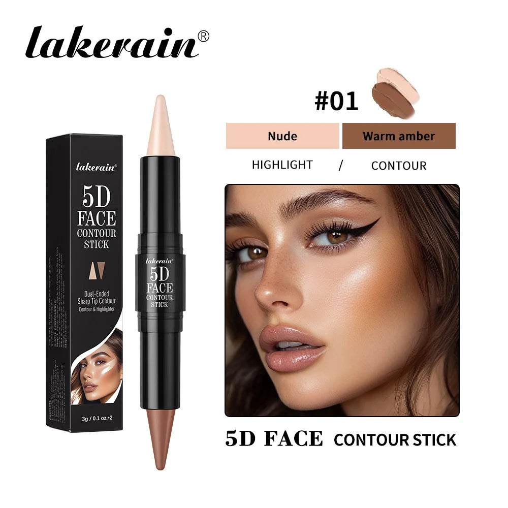 Lakerain Dual Ended Waterproof Contour And Highlighter Stick Pen