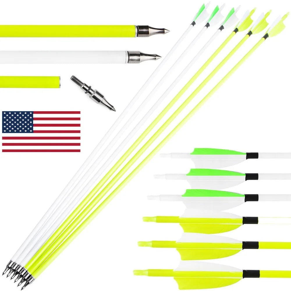 Ameyxgs Carbon Archery Hunting Arrows With Turkey Feathers