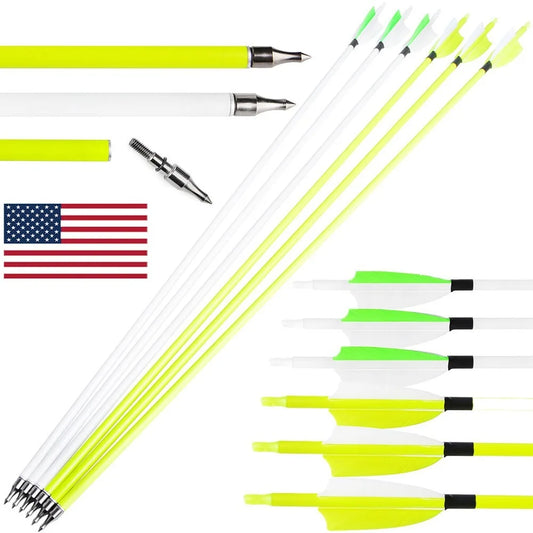 Ameyxgs Carbon Archery Hunting Arrows With Turkey Feathers
