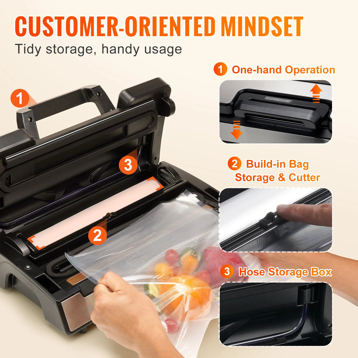 SucceBuy Automatic Vacuum Sealer Machine For Fresh Food Preservation