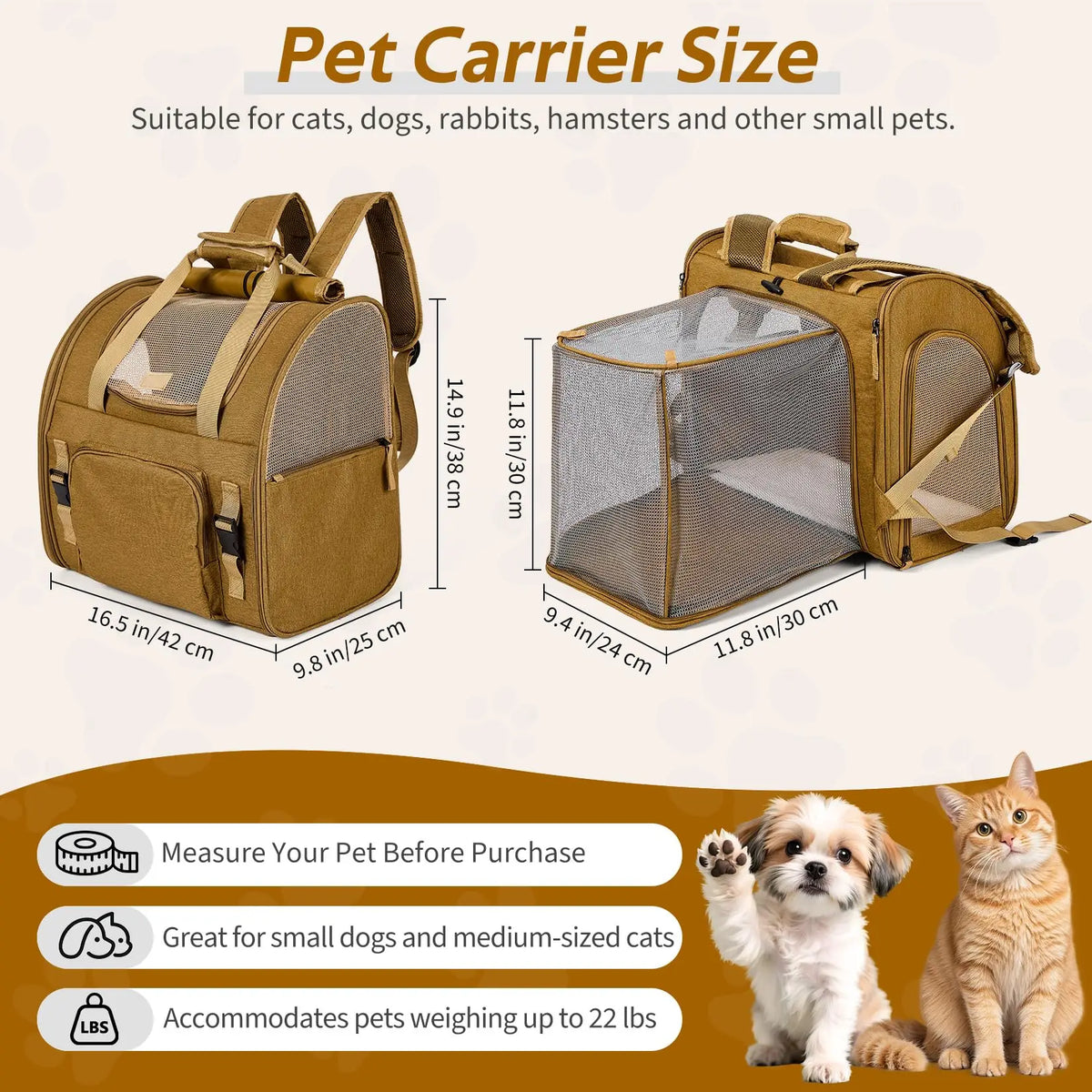 Expandable Mesh Cat Carrier Backpack With Padded Straps For Travel