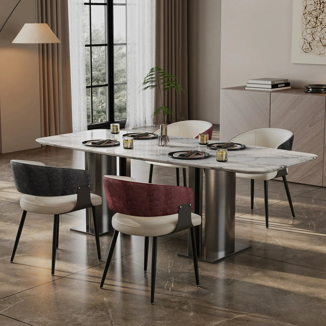 Luvodi Crocodile Textured Microfiber Leather Dining Chair