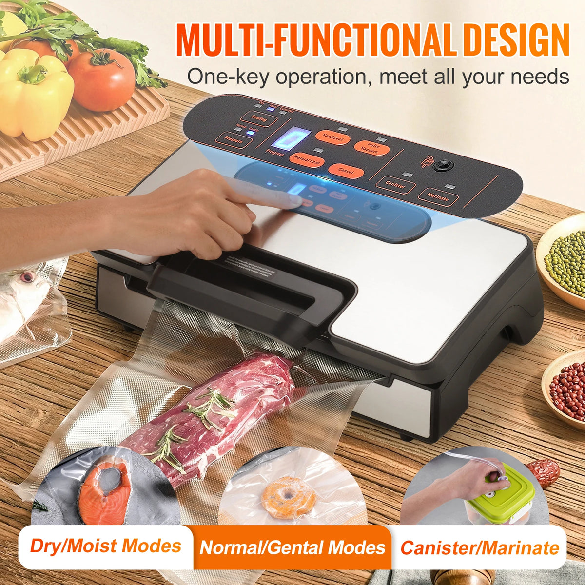 SucceBuy Automatic Vacuum Sealer Machine For Fresh Food Preservation
