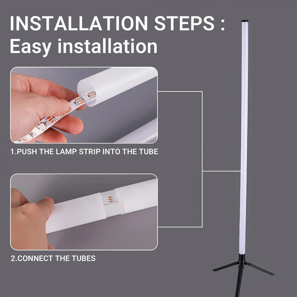 Dumiloo RGB Tripod Floor Lamp Remote Control Dimmable LED Lights