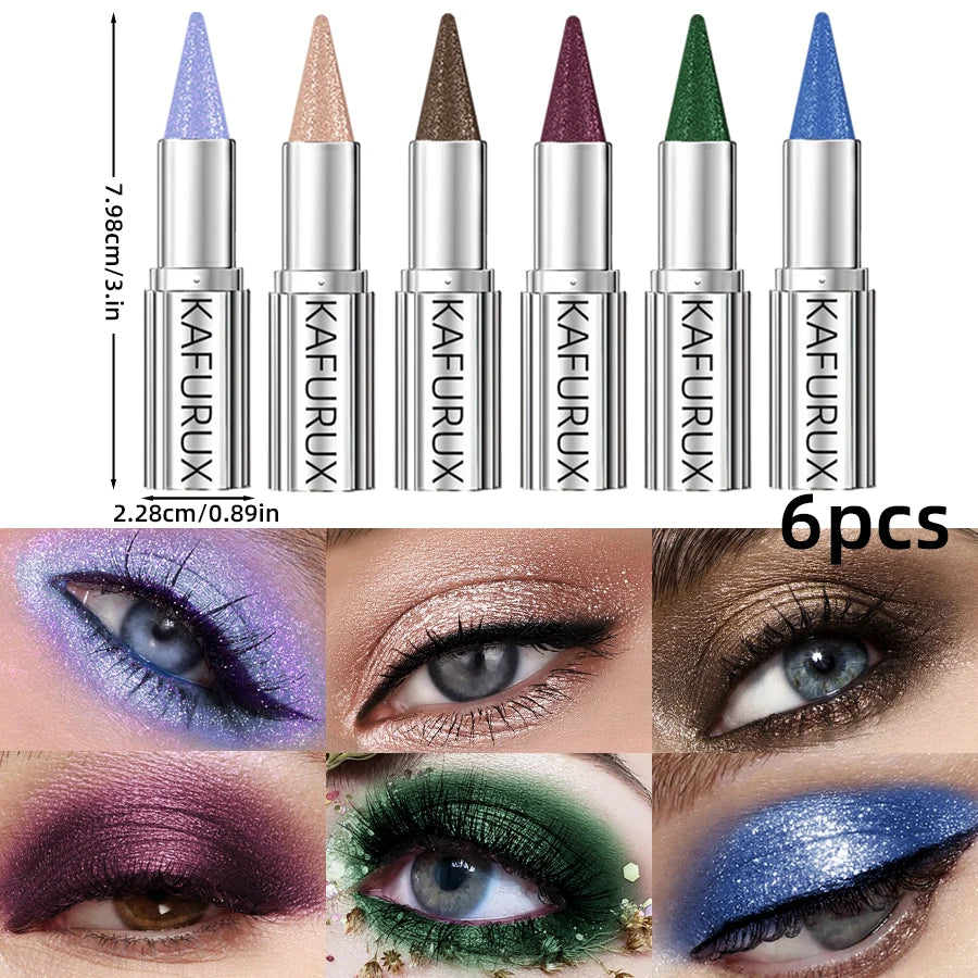 KAFURUX Waterproof Shimmer Metallic Eyeshadow Pen Set