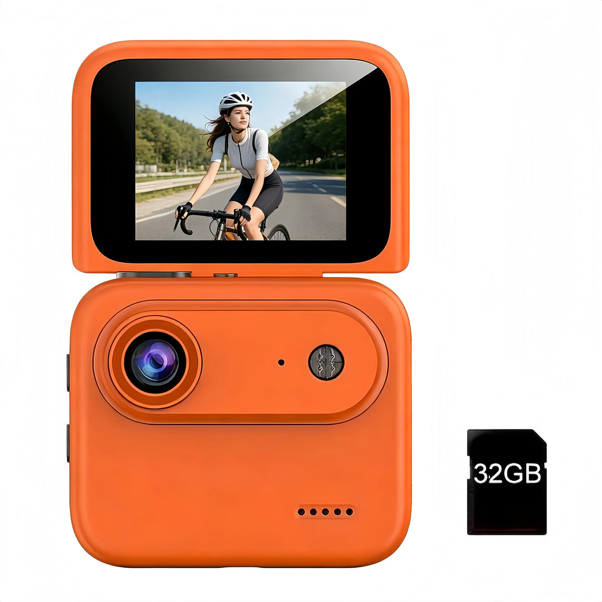 Portable 4K Flip Screen Action Camera With Wide Angle Lens