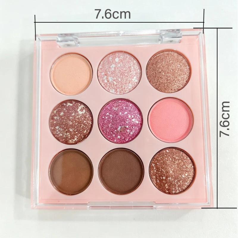 9 Grid Multifunctional Highlighter Blush Contour Palette