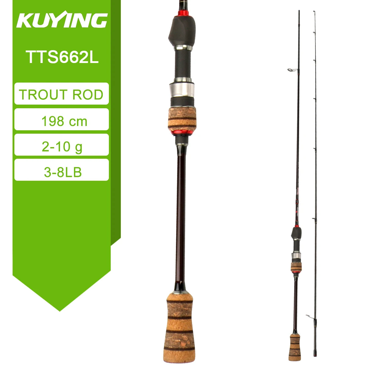 Kuying Teton Carbon Spinning Casting Fishing Lure Rod