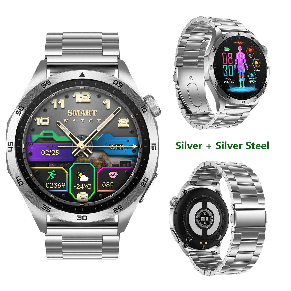 ECG PPG Health Smart Watch Blood Pressure Oxygen Monitor