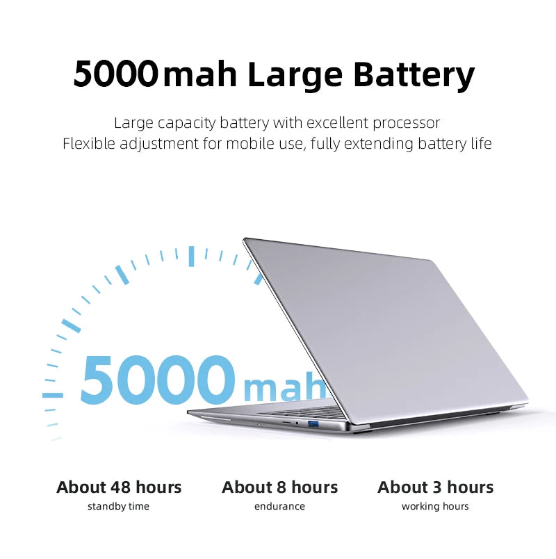 Xiaman Intel Atom A3950 Windows 11 Pro HD Display Laptop