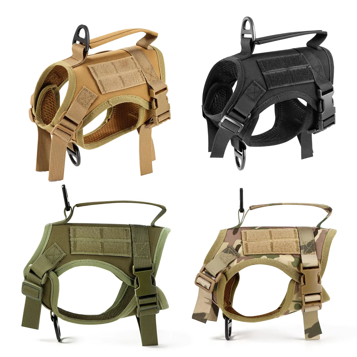 Adjustable Tactical Cat Harness Vest And Leash Set With Handle