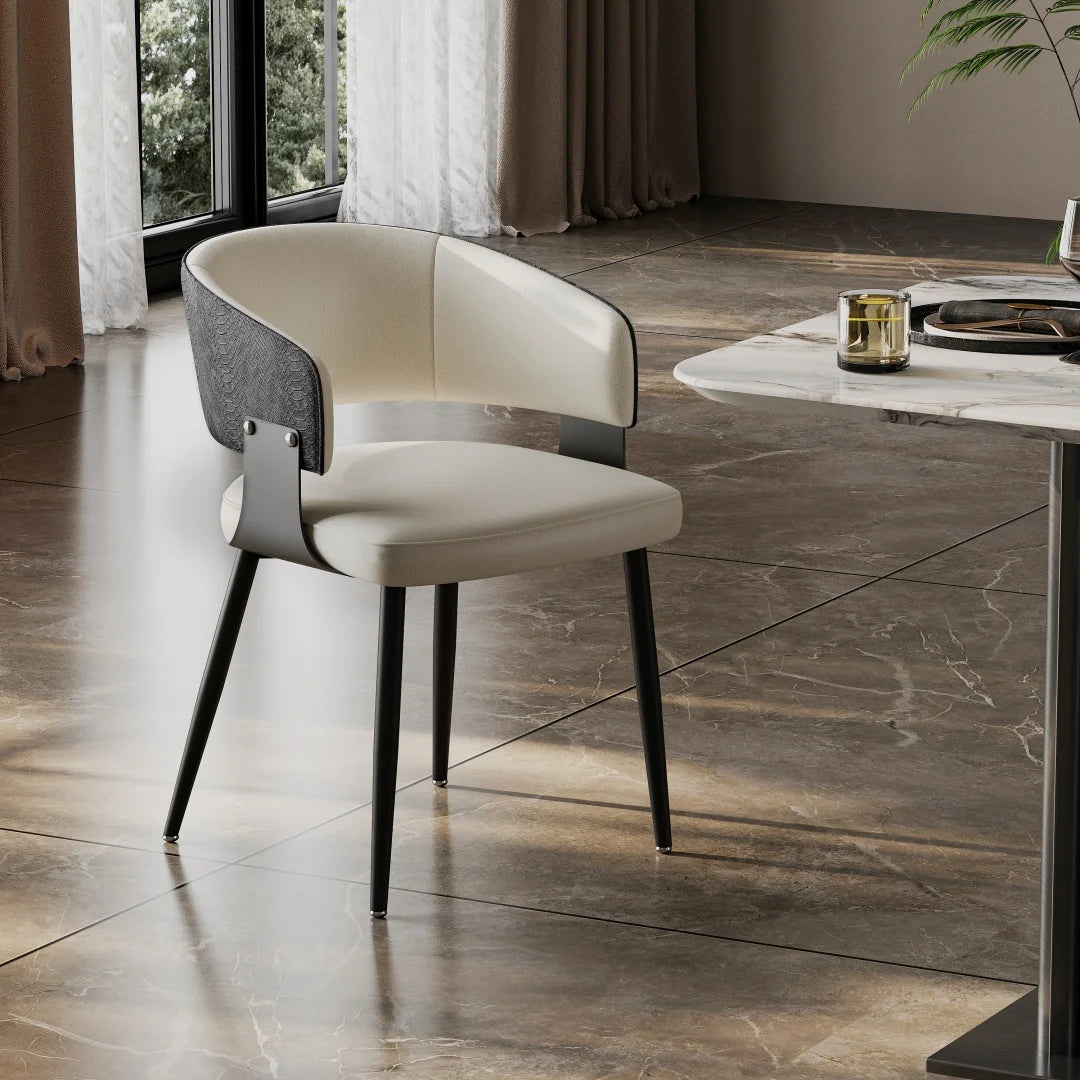 Luvodi Crocodile Textured Microfiber Leather Dining Chair