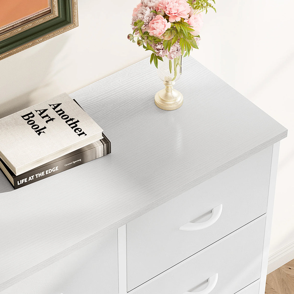 JHK Children's Dresser With Fabric Drawers Storage Cabinet
