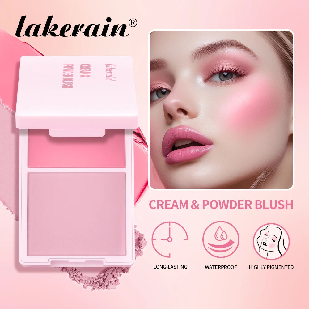 Lakerain Long Lasting Highly Pigmented Cream Powder Blush