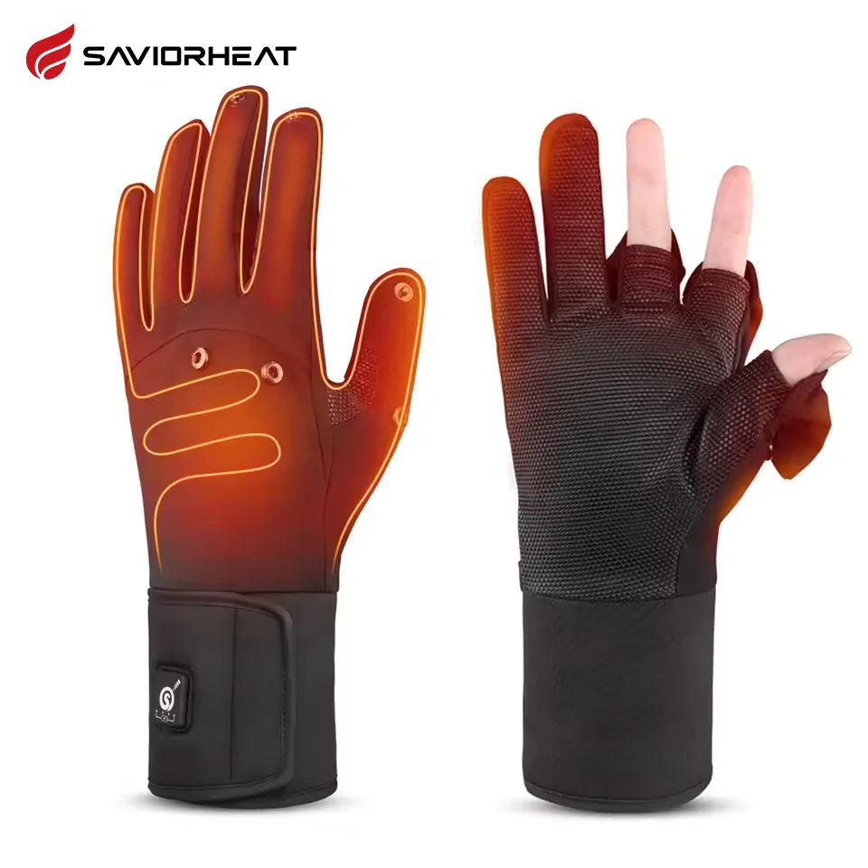 Savior Heated Windproof Thermal Winter Fishing Gloves