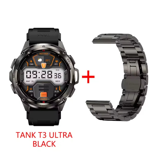 KOSPET TANK T3 Ultra GPS Rugged AMOLED Smart Watch For Men