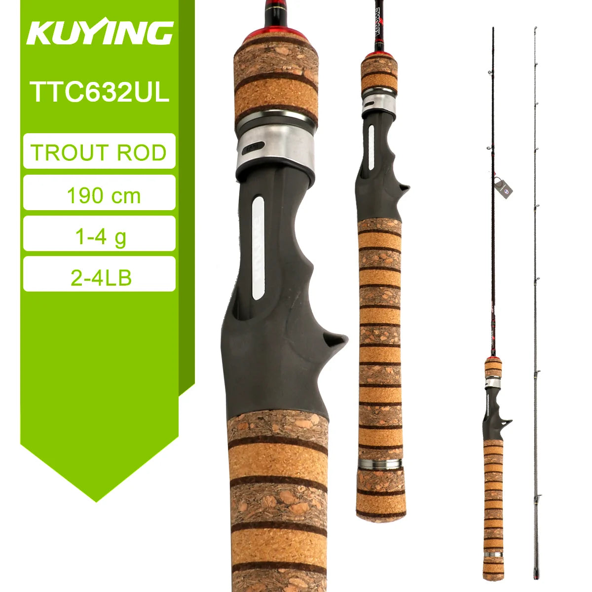 Kuying Teton Carbon Fishing Rod For Casting And Spinning